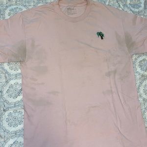 Palm tree shirt size Large has detergent stains.